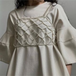 アメリヴィンテージ(Ameri VINTAGE)のAMERIアメリRHOMBUS PEARL BUSTIER 新品パールキャミ(キャミソール)