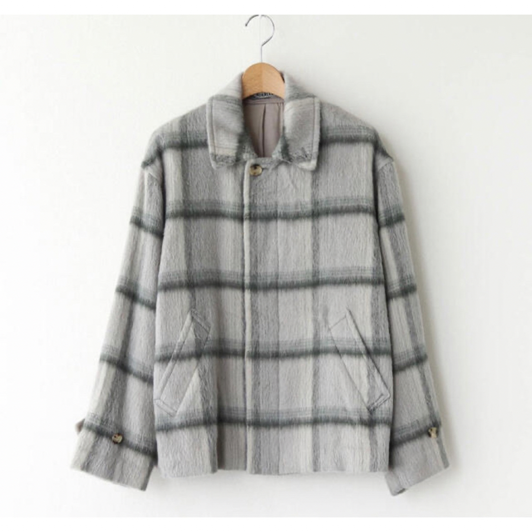 AURALEE(オーラリー)のSURI ALPACA SHAGGY CHECK BLOUSON メンズのジャケット/アウター(ブルゾン)の商品写真