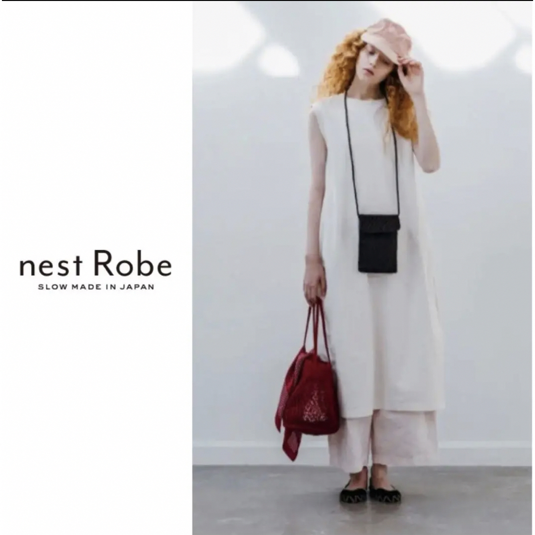 nest Robe(ネストローブ)のネストローブ nest robe  度詰天竺ノースリーブコクーンワンピース レディースのワンピース(ロングワンピース/マキシワンピース)の商品写真