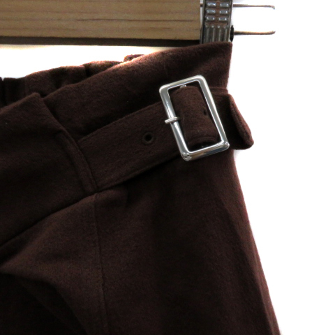ViS(ヴィス)のビス タイトスカート マキシ丈 ロング丈 無地 飾りベルト付き 茶 ブラウン レディースのスカート(ロングスカート)の商品写真