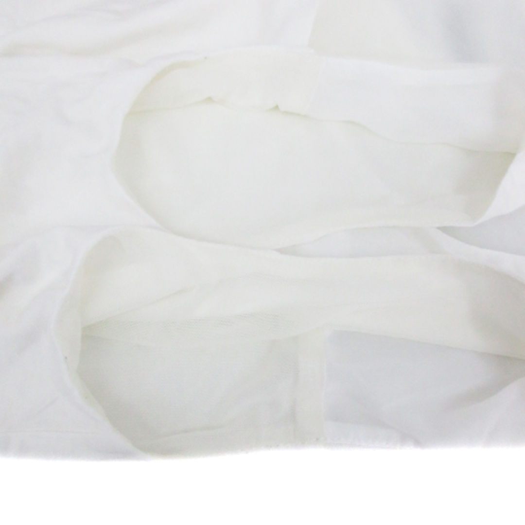 MICHEL KLEIN(ミッシェルクラン)のミッシェルクラン ブラウス カットソー ノースリーブ 無地 38 白 /FF44 レディースのトップス(シャツ/ブラウス(半袖/袖なし))の商品写真