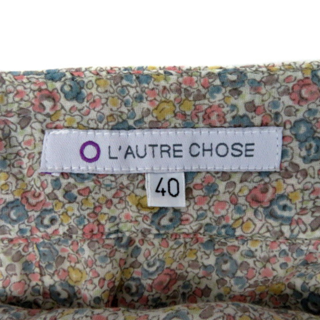 L'AUTRE CHOSE(ロートレショーズ)のロートレショーズ キャミソールワンピース 花柄 40 マルチカラー ベージュ レディースのワンピース(ひざ丈ワンピース)の商品写真