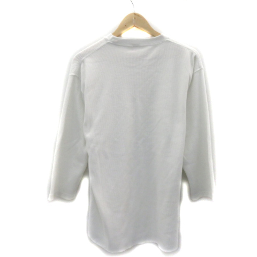niko and...(ニコアンド)のニコアンド Tシャツ カットソー 長袖 無地 ワッフル オーバーサイズ 3 白 メンズのトップス(Tシャツ/カットソー(七分/長袖))の商品写真