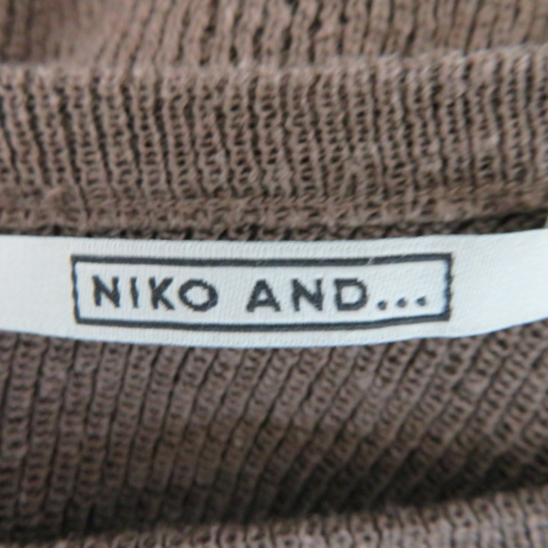 niko and...(ニコアンド)のニコアンド ニット カットソー 長袖 ラウンドネック 無地 リネン混 レディースのトップス(ニット/セーター)の商品写真