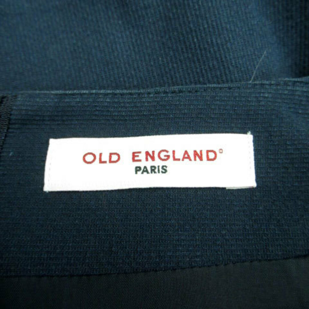 OLD ENGLAND(オールドイングランド)のオールドイングランド フレアスカート ミモレ丈 34 ネイビー 紺 レディースのスカート(ひざ丈スカート)の商品写真