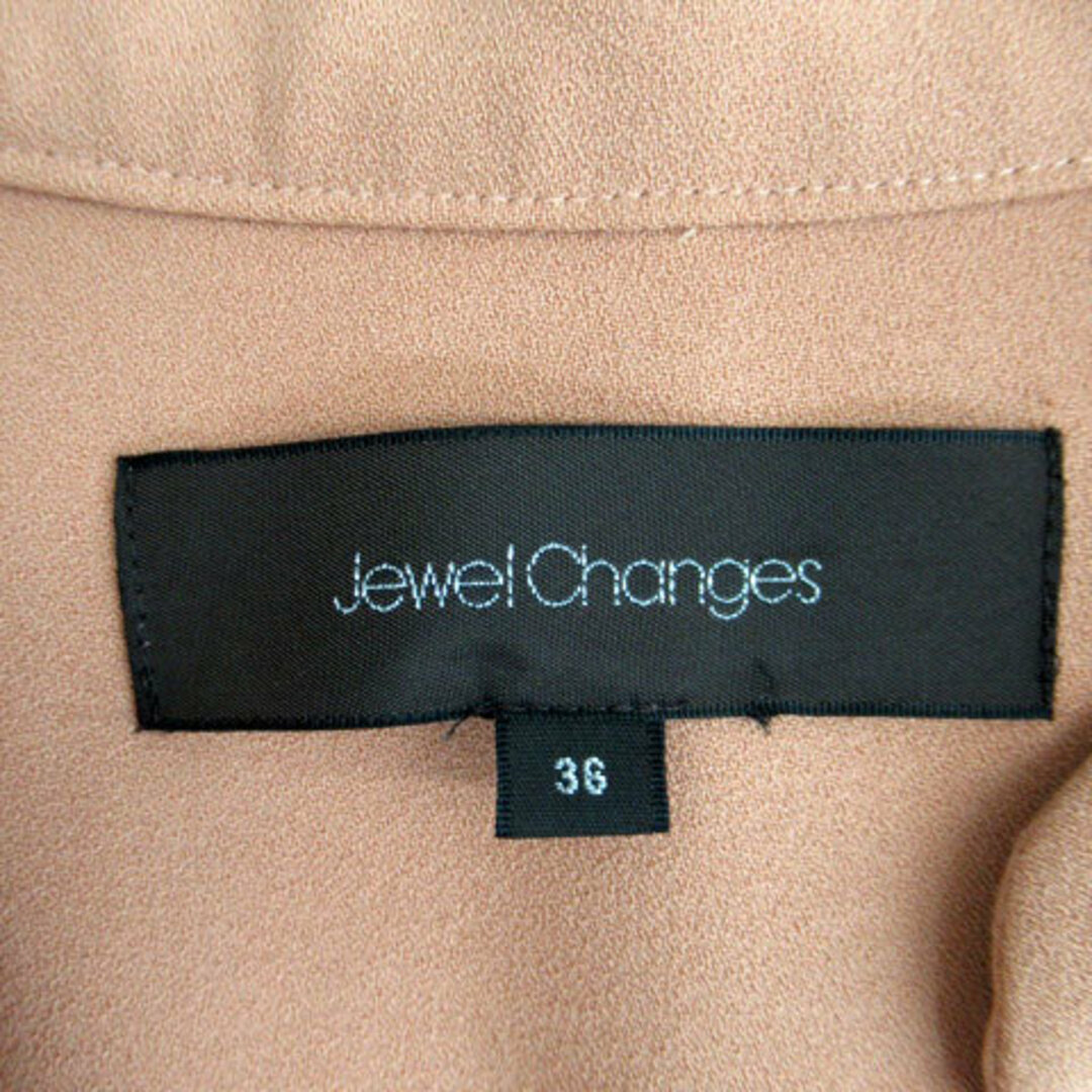 Jewel Changes(ジュエルチェンジズ)のジュエルチェンジズ アローズ ワンピース ミモレ丈 長袖 オレンジベージュ レディースのワンピース(ひざ丈ワンピース)の商品写真