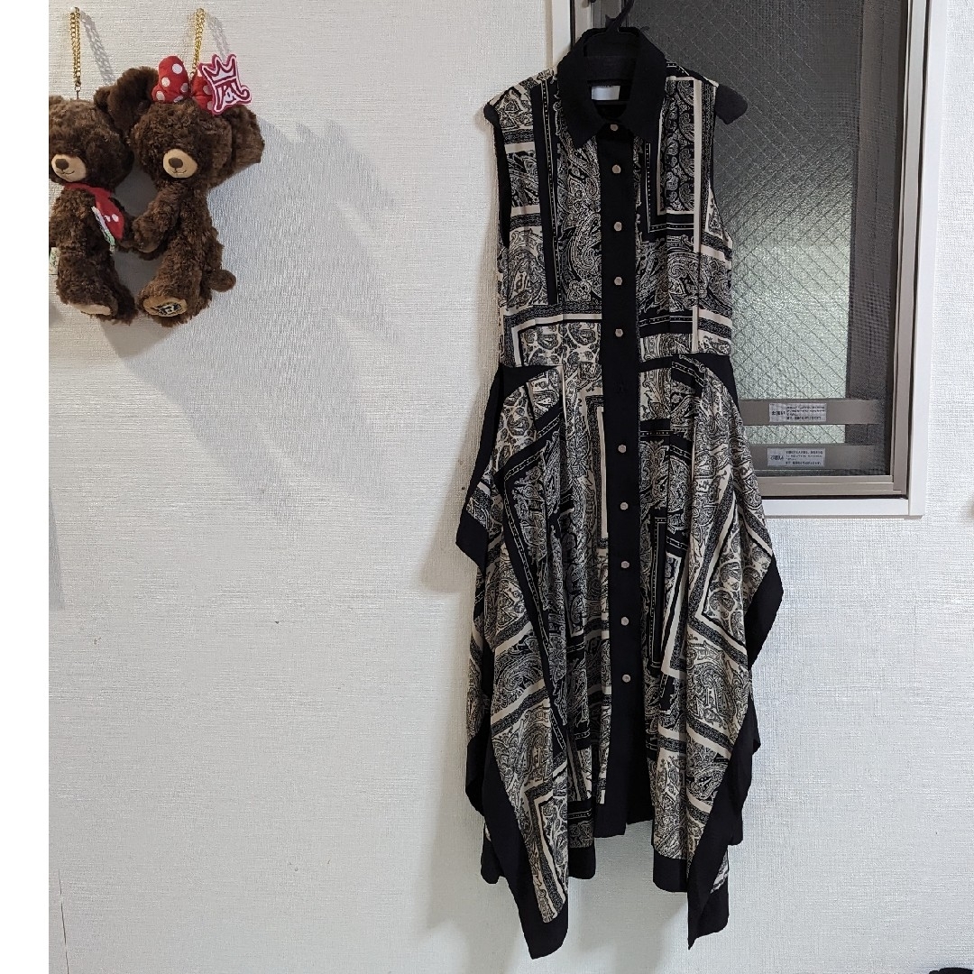 アメリヴィンテージ スカーフ柄 シャツワンピース フレイアイディー