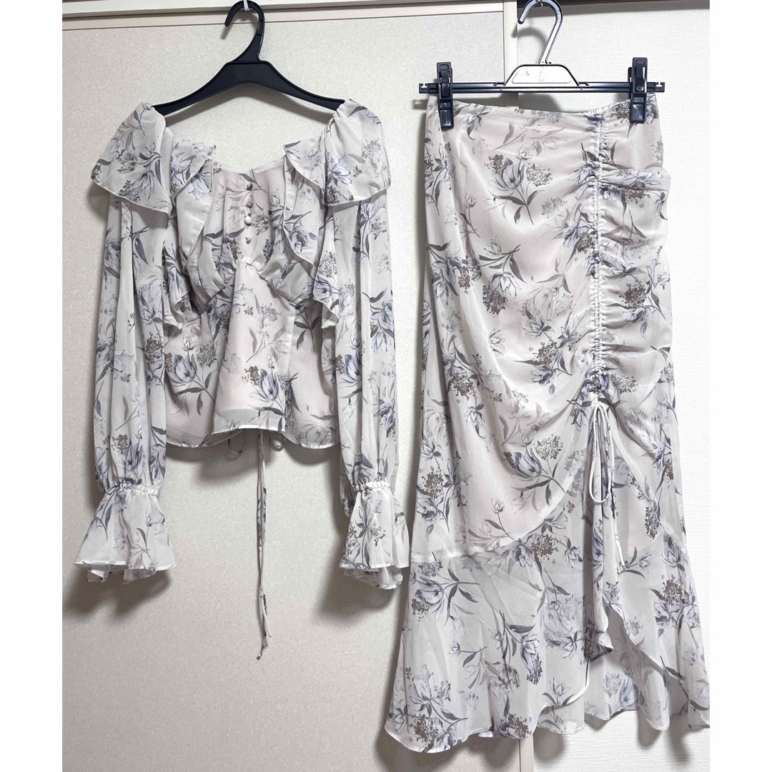 Her lip to - her lip to Gentiana Print Frill Set Upの通販 by