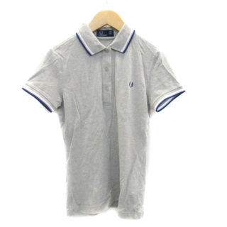 フレッドペリー(FRED PERRY)のフレッドペリー ポロシャツ ポロカラー 半袖 ロゴ刺繍 6 グレー 青 ブルー(ポロシャツ)