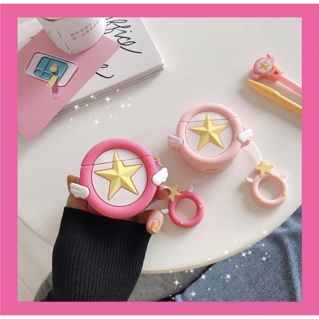 《kate spade》エアポッズケース_クリア×スター