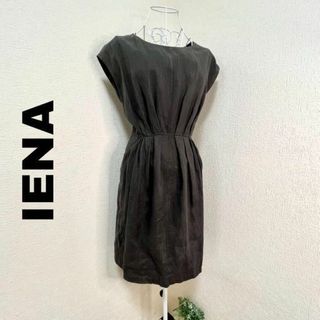 イエナ(IENA)のIENA イエナ 麻 100% リネン ワンピース ノースリーブ 夏(ひざ丈ワンピース)