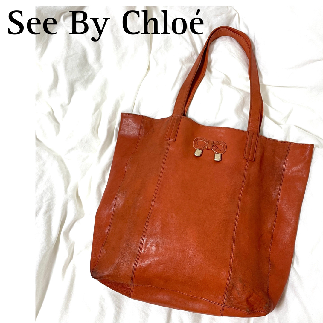 SEEBYCHLOE 本革 トート ショルダーバッグ - トートバッグ