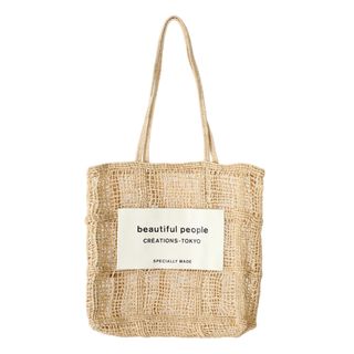 ビューティフルピープル(beautiful people)のbeautiful people abaca knitting tote bag(かごバッグ/ストローバッグ)