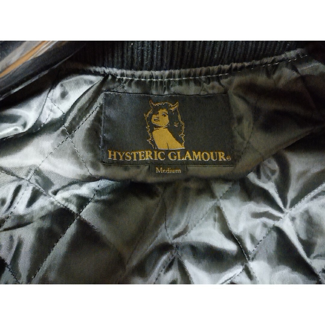 HYSTERIC GLAMOUR(ヒステリックグラマー)のhystericglamour ワッペンレザースリーブ スタジャン メンズのジャケット/アウター(スタジャン)の商品写真