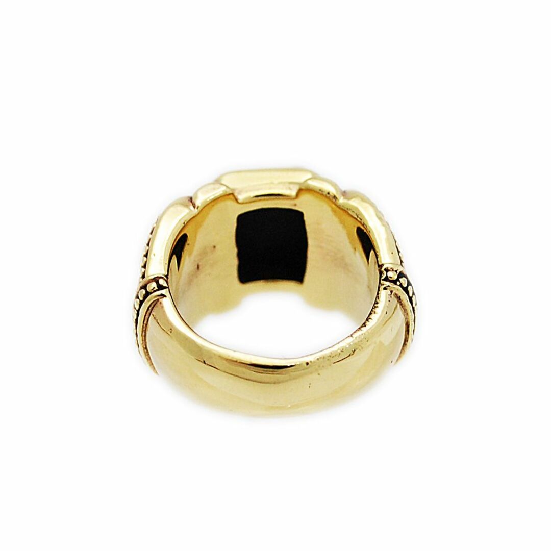 オニキス 真鍮 リングND-R033 メンズのアクセサリー(リング(指輪))の商品写真