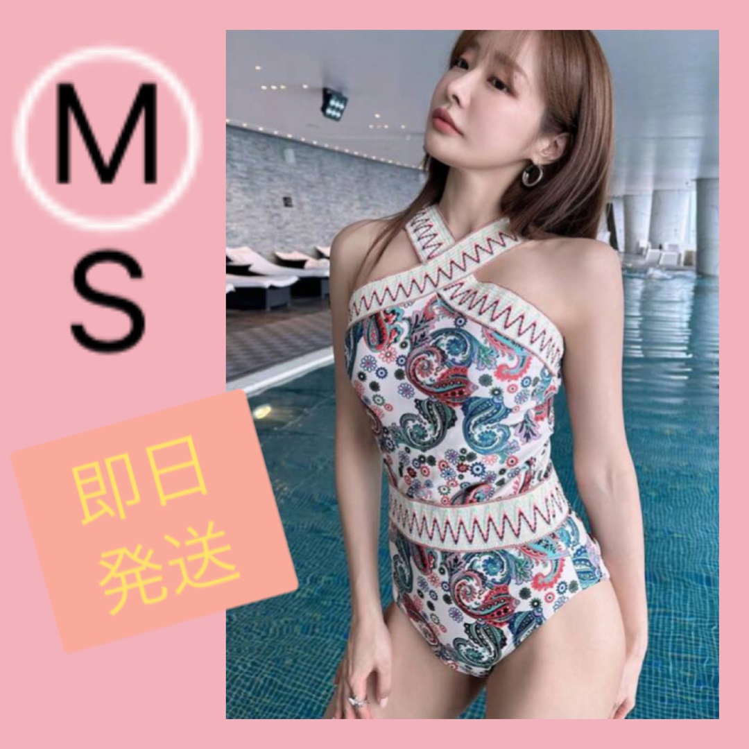 【即日発送】レディース  水着  ペイズリー柄  体型カバー  M  S 夏 レディースの水着/浴衣(水着)の商品写真