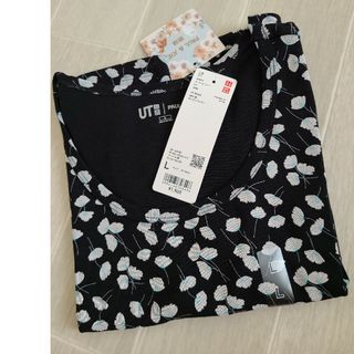 ユニクロ(UNIQLO)のユニクロ ポール&ジョー クロップドTシャツ 半袖 　L　黒black新品未使用(Tシャツ(半袖/袖なし))