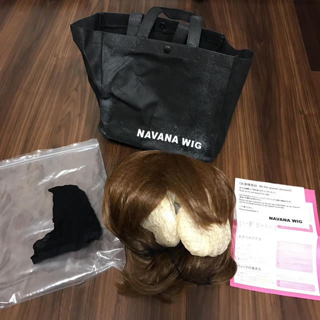 NAVANA(ナバーナ)の【購入者決定済】NAVANA WIG 前髪ありのショート 明るめ茶髪 中古 レディースのウィッグ/エクステ(その他)の商品写真