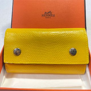 エルメス(Hermes)の正規品☆エルメス キーケース リザード イエロー 男女兼用(キーケース)