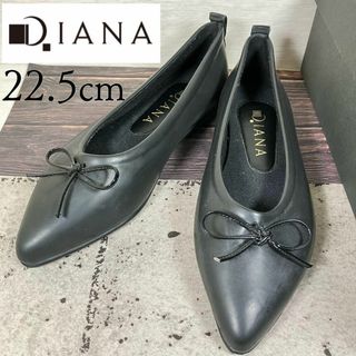 ダイアナ(DIANA)のDIANA ダイアナ バレエ ラバー レインシューズ フラット 晴雨兼用 黒(バレエシューズ)