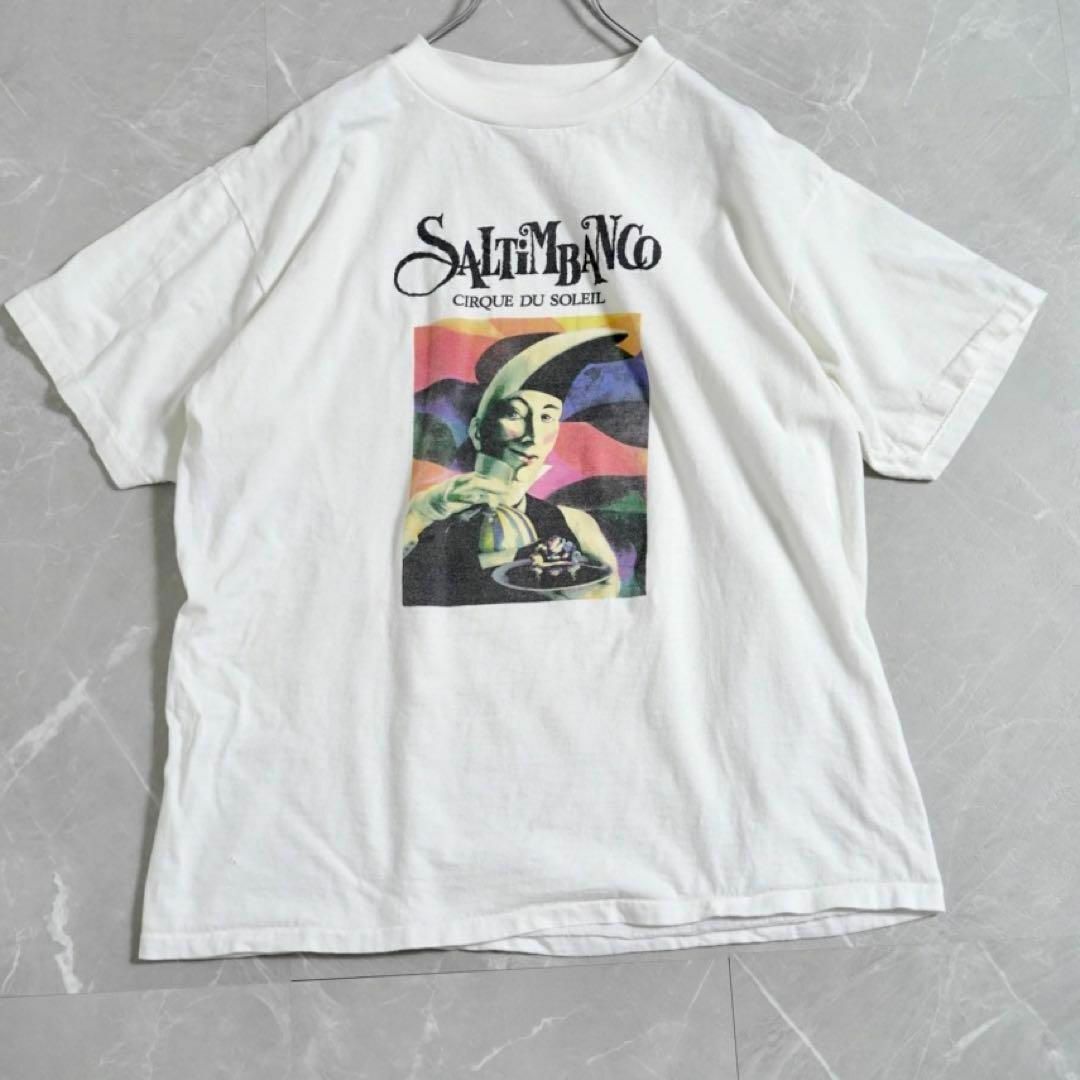 オニータ　プリントTシャツ　90s USA製　白　アート系　Lサイズ