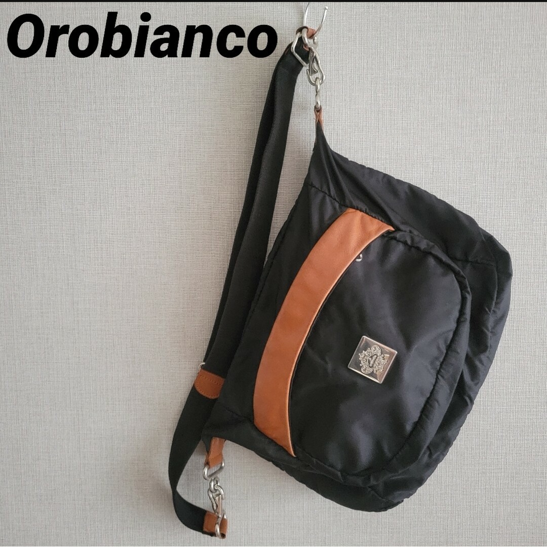 Orobianco オロビアンコ ショルダーバッグ レザー 黒ブラック