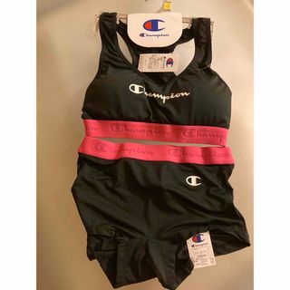 チャンピオン(Champion)のChampion スポーツブラ+ショーツ　黒(ブラ&ショーツセット)