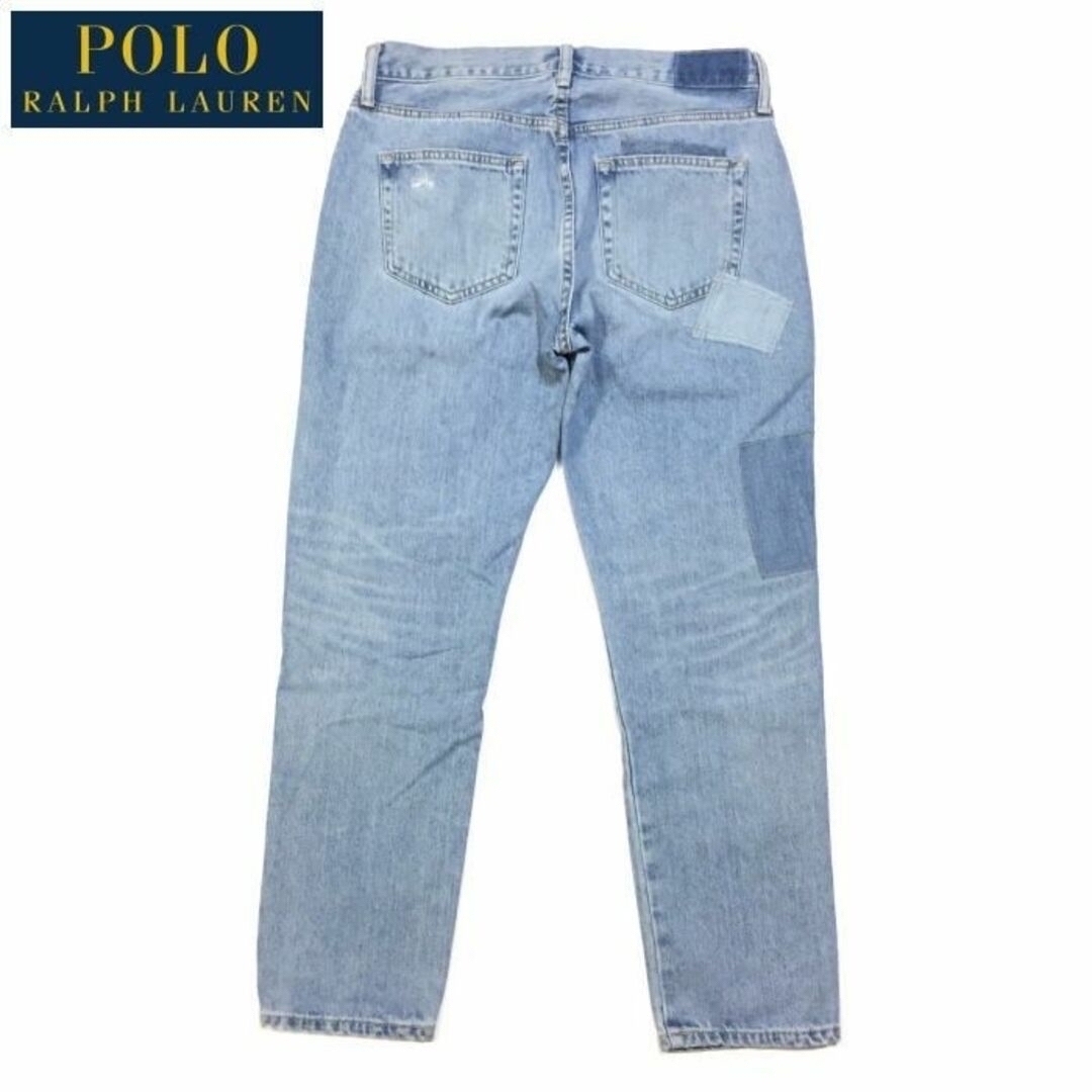 POLO RALPH LAUREN(ポロラルフローレン)の美品 27 ラルフローレン パッチワーク Avery ボーイフレンド ジーンズ レディースのパンツ(デニム/ジーンズ)の商品写真