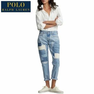 ポロラルフローレン(POLO RALPH LAUREN)の美品 27 ラルフローレン パッチワーク Avery ボーイフレンド ジーンズ(デニム/ジーンズ)