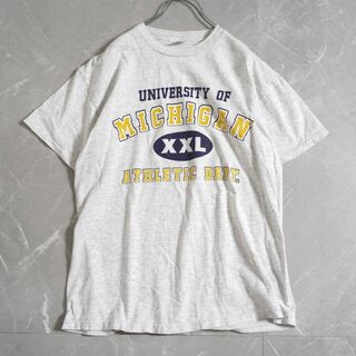デルタ(DELTA)のミシガン　プリントTシャツ　90s USA製　Lサイズ　4段　カプセル(Tシャツ/カットソー(半袖/袖なし))