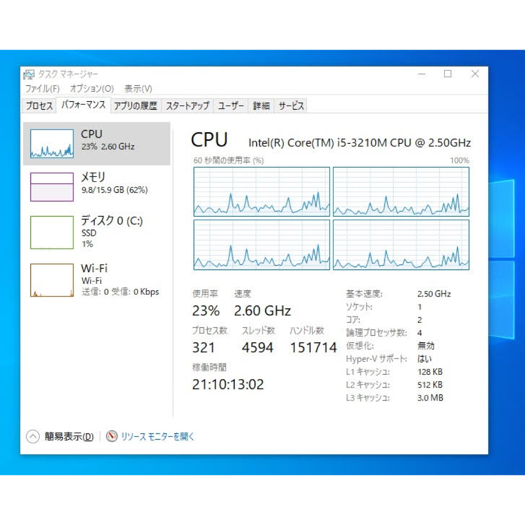 NEC(エヌイーシー)のIntel CPU Core i5 3210M 動作確認済み スマホ/家電/カメラのPC/タブレット(PCパーツ)の商品写真