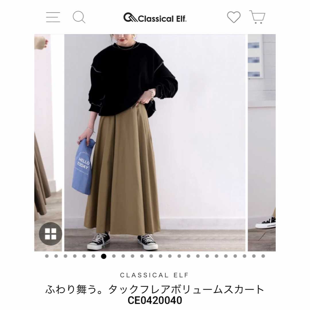 ふわり舞う。タックフレアボリュームスカート　クラシカルエルフ レディースのスカート(ロングスカート)の商品写真