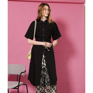 メゾンスペシャル(MAISON SPECIAL)のバックギャザーロングシャツドレス　MAISON SPECIAL メゾンスペシャル(ロングワンピース/マキシワンピース)