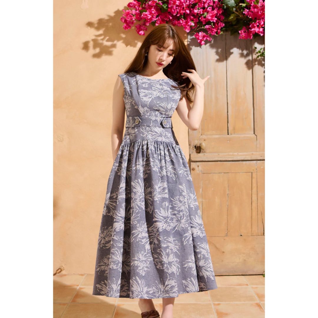 Her lip to(ハーリップトゥ)のFloral Jacquard Midi Dress レディースのワンピース(ロングワンピース/マキシワンピース)の商品写真