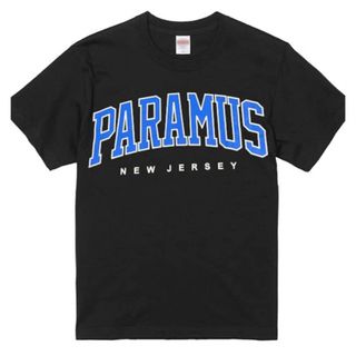 男女兼用PARAMUS パラマス　パラマスカレッジロゴTシャツ/黒(Tシャツ/カットソー(半袖/袖なし))