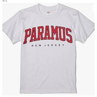 男女兼用PARAMUS パラマス　パラマスカレッジロゴTシャツ/白(Tシャツ/カットソー(半袖/袖なし))