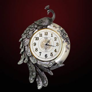 高級壁掛け時計 クロック かけ時計 掛け時計 クジャク(掛時計/柱時計)