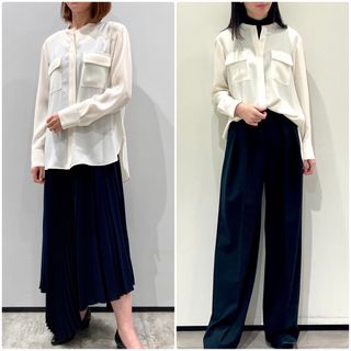 Theory 23SS ウォッシャブル デザインブラウス