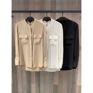 Theory 23SS ウォッシャブル デザインブラウス