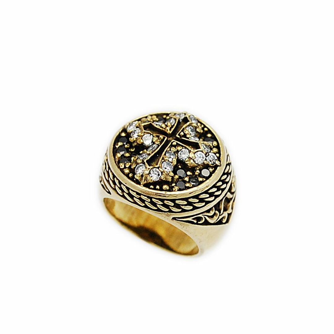 アラベスククロスジルコニア 真鍮 リングND-R039 メンズのアクセサリー(リング(指輪))の商品写真
