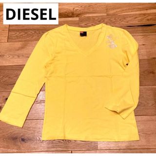 ディーゼル(DIESEL)の送料込み　DIESEL ディーゼル　7部丈Tシャツ　イエロー　XS(カットソー(長袖/七分))