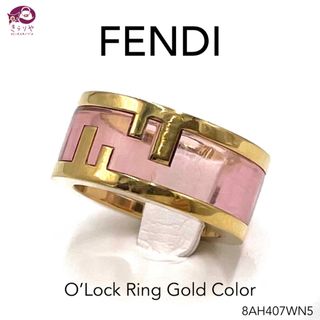 FENDI FFリング　ロゴ　ゴールド　Mサイズ　袋、箱付き