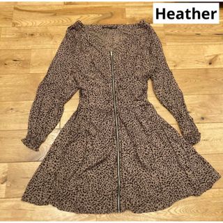 ヘザー(heather)の送料込み　ヘザー　ヒョウ柄ワンピース　サイズフリー(ミニワンピース)