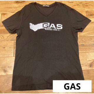 ガス(GAS)の送料込み　ガス　VネックTシャツ　ブラック　M(Tシャツ/カットソー(半袖/袖なし))