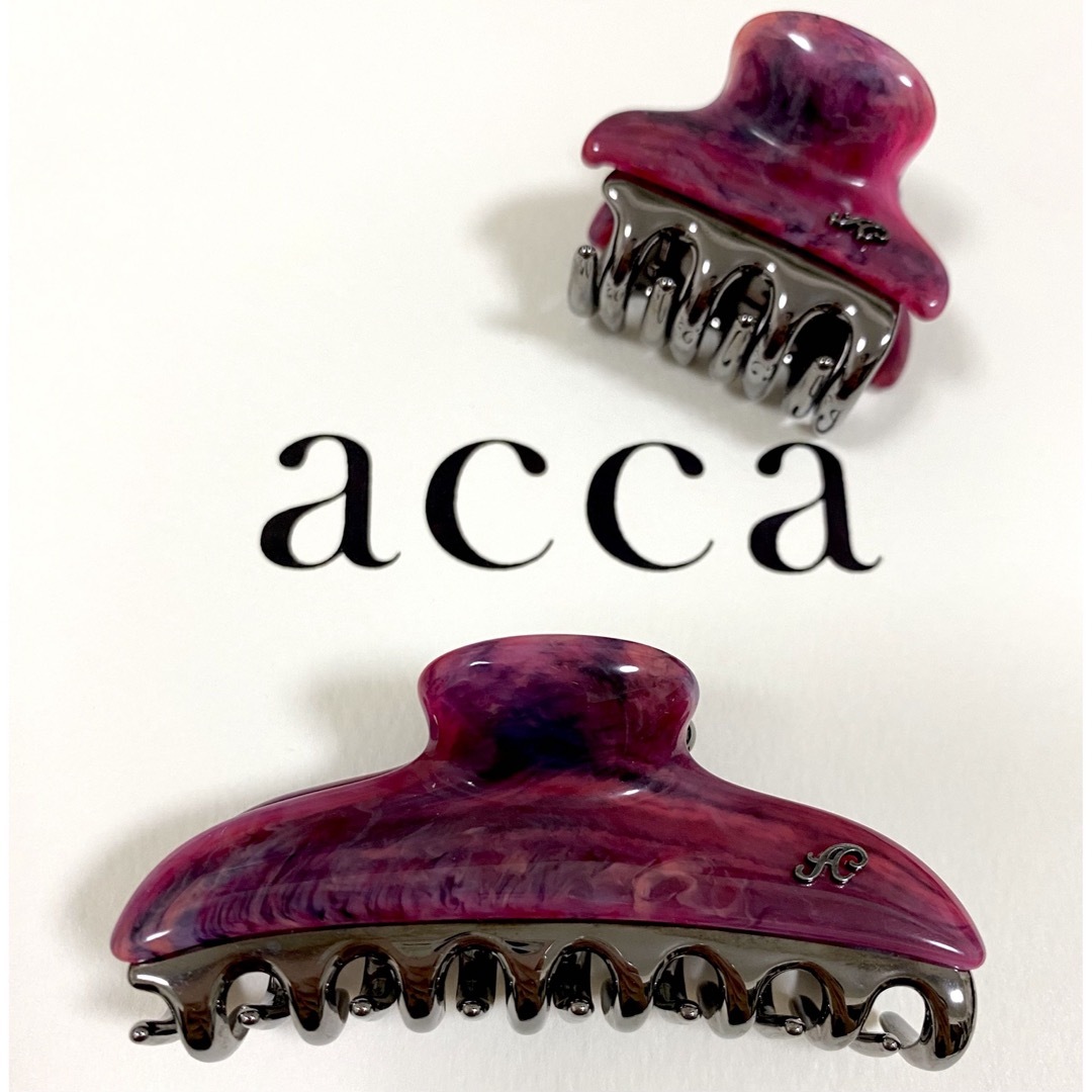 acca(アッカ)のアッカ　中・小クリップ2個セット　ピンク レディースのヘアアクセサリー(バレッタ/ヘアクリップ)の商品写真
