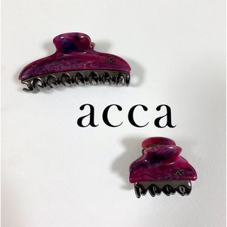 【美品】acca アッカ バレッタ スモーキーピンク アンティーク仕上げ