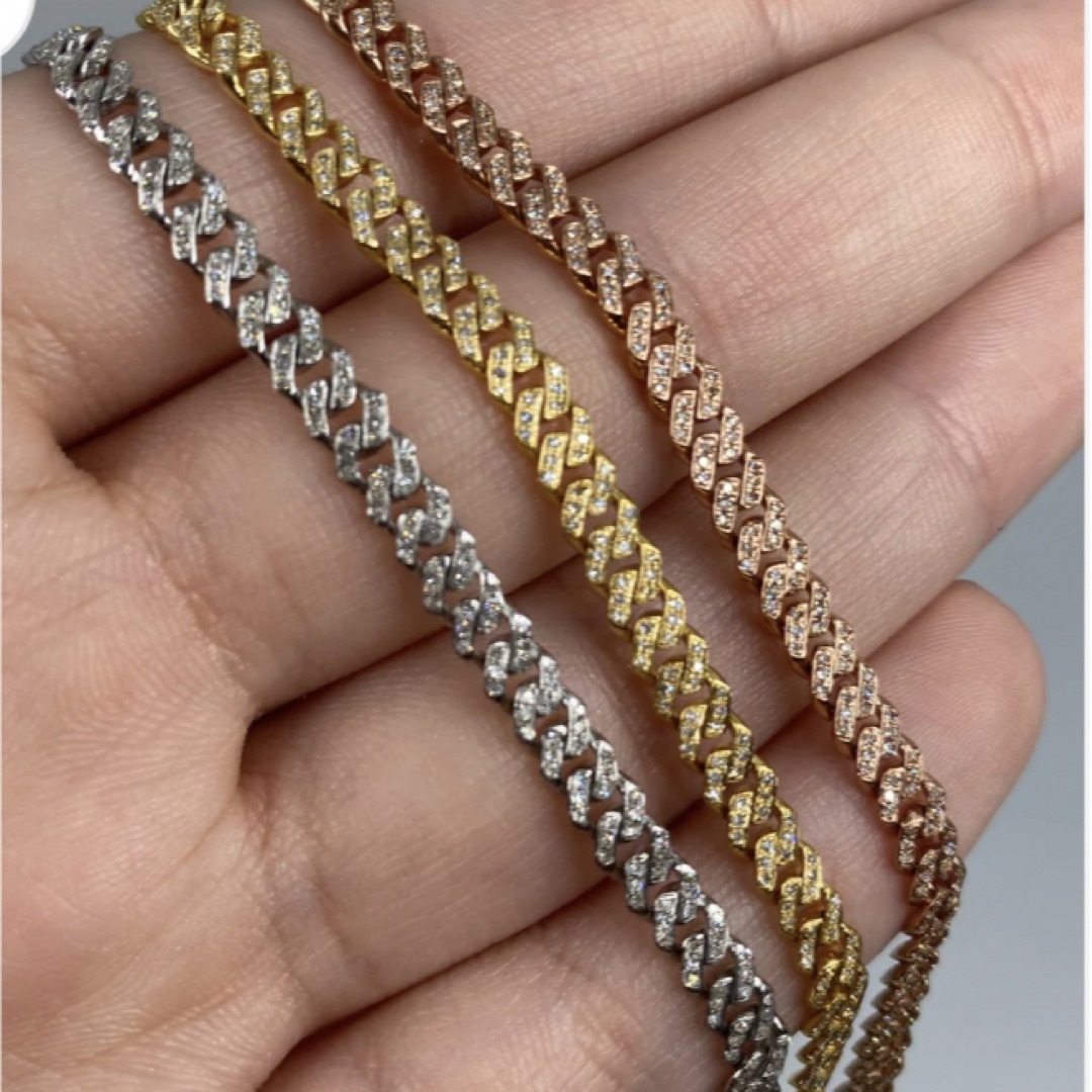 日本限定10k diamond Miami Link chain