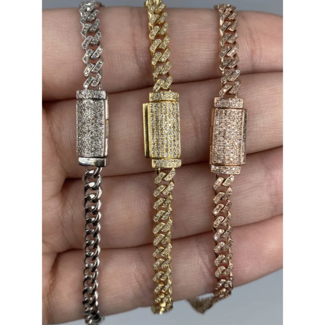 10k diamond Miami Link Bracelet 1