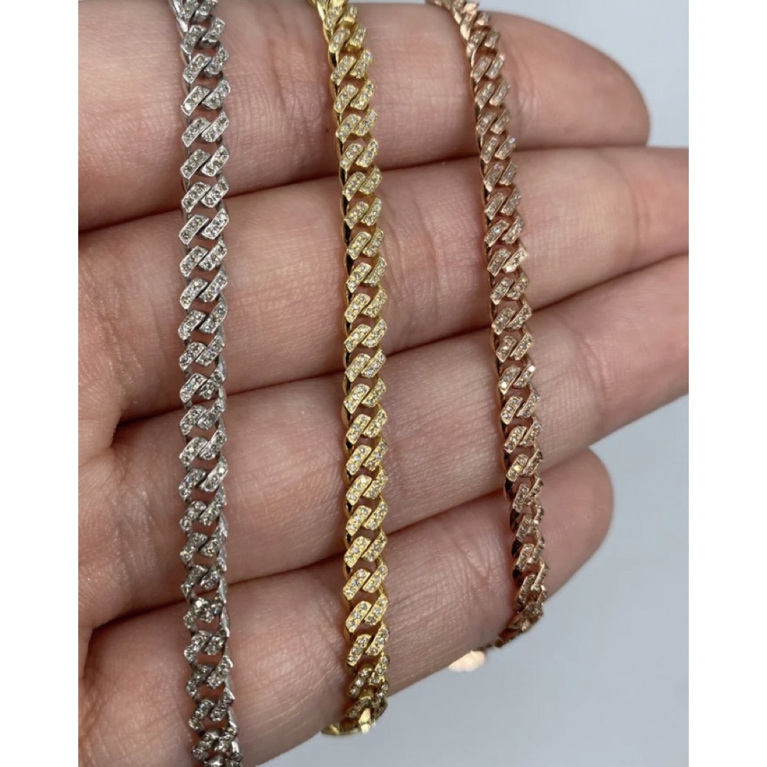 10k diamond Miami Link Bracelet
