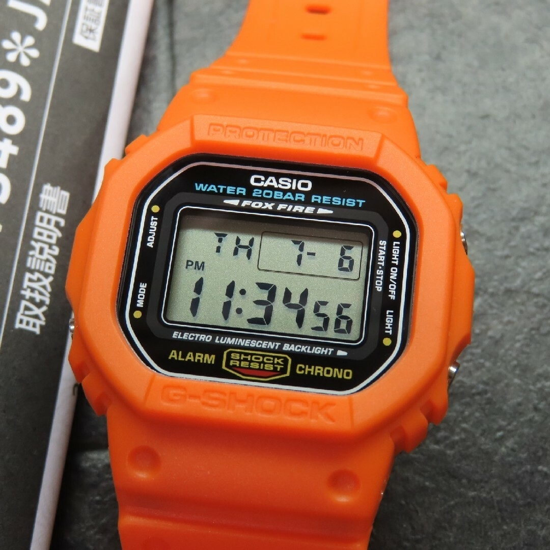 G-SHOCK - カシオ/CASIO G-SHOCK/Gショック○DW-5600E-1【オレンジ】の